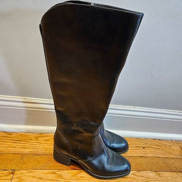 Black Franco Sarto Tall Standard Calf Boots - Picture 5 of 9